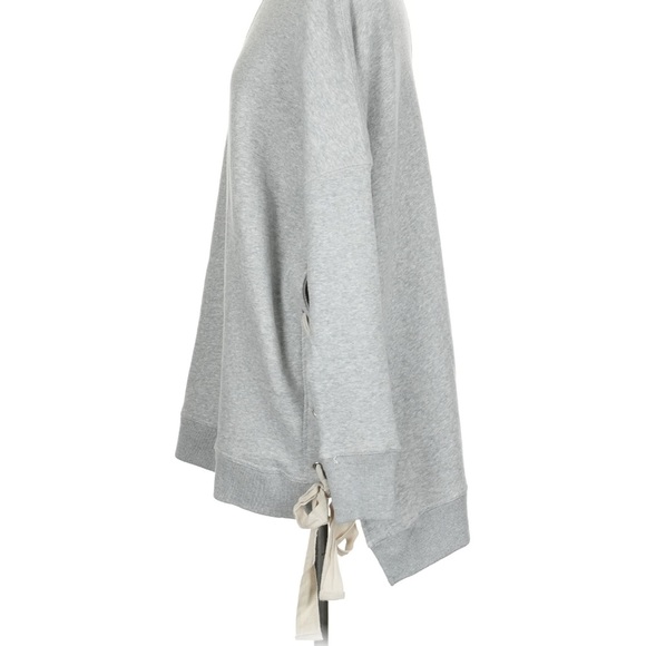 Free People Light Gray Sweater with Cream Side Ties - Picture 7 of 10